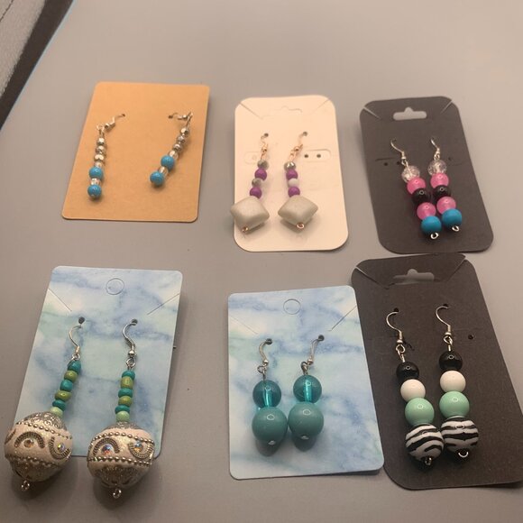 Source Unknown Jewelry - Lot of 6 Assorted Color Bead Earrings